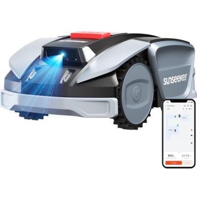 Sunseeker Robot Tagliaerba Senza Filo, RTK + Vision AI, 800 m² Mappatura assistita da IA, gestione multi-zona, evitamento ostacoli, pendenze fino al 30% e controllo tramite app Sunseeker Robot Tagliaerba Senza Filo, RTK + Vision AI, 800 m² Mappatura assistita da IA, gestione multi-zona, evitamento ostacoli, pendenze fino al 30% e controllo tramite app