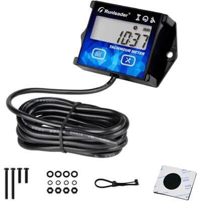Runleader RL-HM011HA Contatore Ore e Tachimetro per Motori a Benzina – IP65 Impermeabile, Retroilluminato, per Tosaerba, Generatore, ATV, Moto d'Acqua Runleader RL-HM011HA Contatore Ore e Tachimetro per Motori a Benzina – IP65 Impermeabile, Retroilluminato, per Tosaerba, Generatore, ATV, Moto d'Acqua