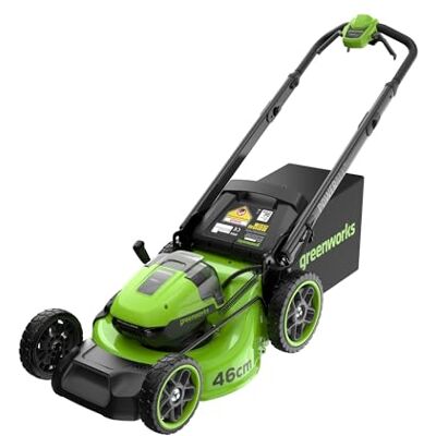 Greenworks 48V (24V x 2) Tagliaerba a batteria autopropulso, larghezza di taglio 46 cm, fino a 440 m², regolazione altezza taglio centrale 8 posizioni, senza batteria e caricabatteria- LM4602S Greenworks 48V (24V x 2) Tagliaerba a batteria autopropulso, larghezza di taglio 46 cm, fino a 440 m², regolazione altezza taglio centrale 8 posizioni, senza batteria e caricabatteria- LM4602S
