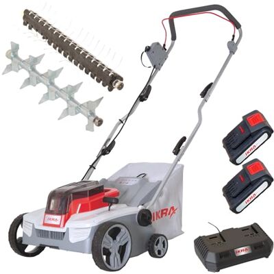 IKRA scarificatore arieggiatore a batteria 3in1 IAVL 2-2032, larghezza 32cm IKRA scarificatore arieggiatore a batteria 3in1 IAVL 2-2032, larghezza 32cm