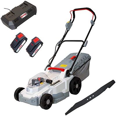 IKRA tosaerba ICM 2/2037, lama sostitutiva, 2 batterie 20V e caricabatterie IKRA tosaerba ICM 2/2037, lama sostitutiva, 2 batterie 20V e caricabatterie