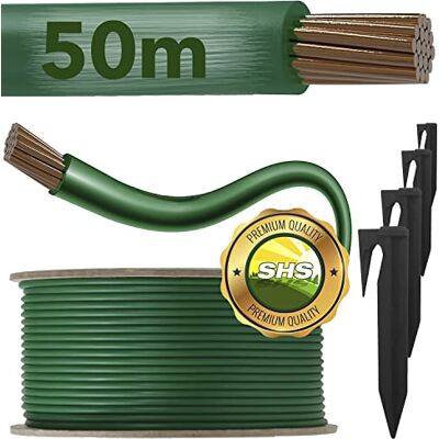 RASENFREUND Cavo limitatore da 50 m + 150 picchetti per robot tosaerba, set di fili di limitazione, compatibile con GARDENA/BOSCH/HUSQVARNA/WORX, Ø 2,7 mm RASENFREUND Cavo limitatore da 50 m + 150 picchetti per robot tosaerba, set di fili di limitazione, compatibile con GARDENA/BOSCH/HUSQVARNA/WORX, Ø 2,7 mm