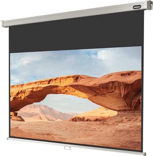 celexon Rollo Professional, Schermo manuale, formato 16:9, Full HD, 3D, 160 x 90 cm, Bianco