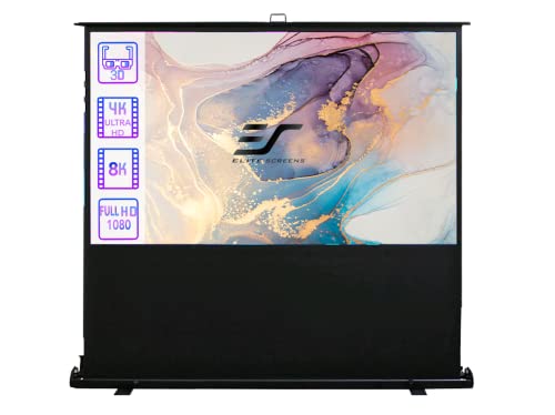 Elite Screens F84NWH ezCinema Series Canvas (Diagonal 213.4 cm (84 Inches), Height 104.6 cm (41.2 Inches), Width 185.9 cm (73.2 Inches), Format 16:9) Black
