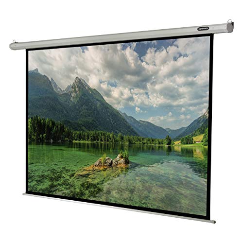 celexon Economy Schermo motorizzato da proiezione, formato 4:3, adatto al montaggio a parete e a soffitto, 220 x 165 cm