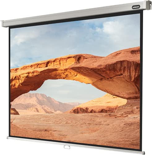 celexon Rollo Professional, Schermo manuale, formato 4:3, Full HD, 3D, 180 x 135 cm, Bianco