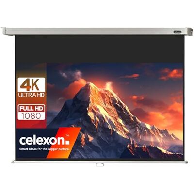 celexon Rollo Professional, Schermo manuale, formato 16:9, Full HD, 3D, 200 x 113 cm, Bianco celexon Rollo Professional, Schermo manuale, formato 16:9, Full HD, 3D, 200 x 113 cm, Bianco