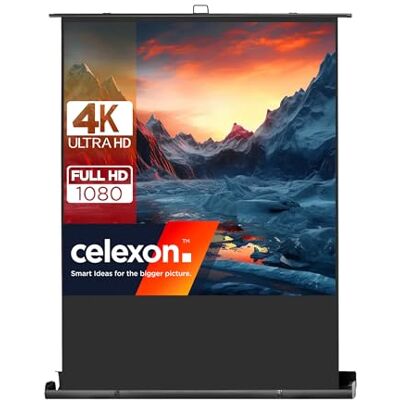 celexon Ultramobil Plus Pro Tela pull-up da 110", 200 x 200 cm, 1:1 Schermo per proiettore portatile 4K, Full HD per estrazione e installazione rapidamente, con maniglia per il trasporto e celexon Ultramobil Plus Pro Tela pull-up da 110", 200 x 200 cm, 1:1 Schermo per proiettore portatile 4K, Full HD per estrazione e installazione rapidamente, con maniglia per il trasporto e