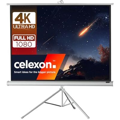 celexon Tripod Economy Schermo di proiezione con treppiede, Area utile di proiezione 211 x 160, formato 4:3, Bianco celexon Tripod Economy Schermo di proiezione con treppiede, Area utile di proiezione 211 x 160, formato 4:3, Bianco
