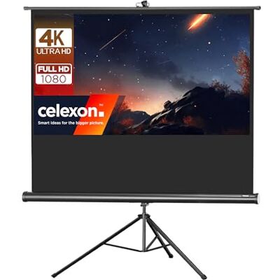 celexon schermo a treppiede Economy, area utile di proiezione 219 x 123, formato 16:9 celexon schermo a treppiede Economy, area utile di proiezione 219 x 123, formato 16:9