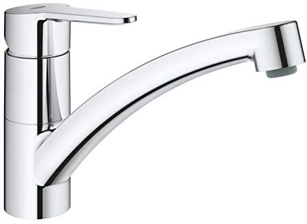 Grohe BauEco Miscelatore Monocomando per Lavello da Cucina, Cromo