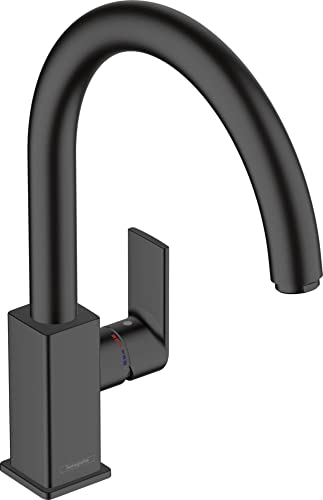 Hansgrohe Vernis Shape M35 Miscelatore monocomando cucina 260 con bocca orientabile, nero opaco,