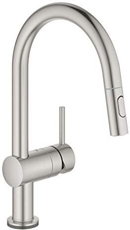 Grohe Minta Touch Miscelatore Monocomando Elettronico, Bocca C, Elektronische Batterie, Acciaio Inox