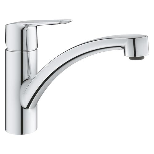 Grohe QuickFix Rubinetto da cucina, linea Start   bocca girevole   sistema di fissaggio rapido   montaggio facile e veloce   Miscelatore lavello cromato