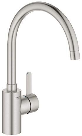 Grohe Miscelatore Monocomando per Lavello, Grigio (Super Steel)