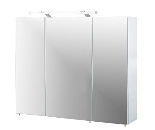 Schildmeyer Armadietto a Specchio , Legno ingegnerizzato, Bianco, 90 x 16 x 75 cm