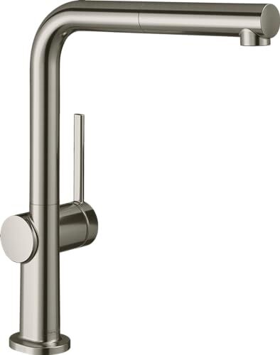 Hansgrohe Talis M54 Rubinetto da cucina con doccetta estraibile (1 getto), Miscelatore cucina con altezza bocca 270 mm, Rubinetto monocomando con bocca girevole, acciaio Inox