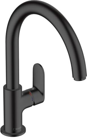 Hansgrohe Vernis Blend M35 Miscelatore monocomando cucina 260 con bocca orientabile, nero opaco,