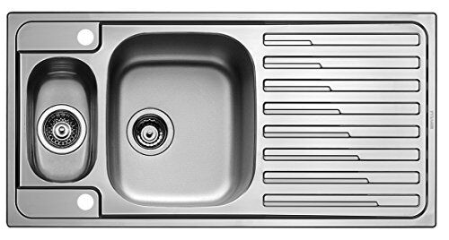 Pyramis AMALTIA EXTRA(100X50) 1 1/2B1D, Lavabo da incasso in acciaio INOX, vaschetta laterale lucida,