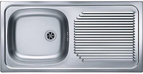 Alveus BASIC 60 Lavello cucina incasso in acciaio con gocciolatoio, Inox lino