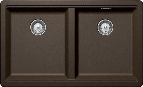 Schock Lavello Cucina Galaxy N200 2 Vasche con Bordo Funzionale per Accessori, Materiale ®Cristadur, Bronze, 750x456mm