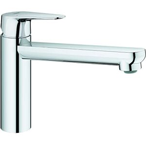 Grohe Quickfix Start Curve, Rubinetto Miscelatore Monocomando per Lavello, Angolo di Rotazione 140°, Bocca Media, Sistema di Installazione Semplice, Cromo Grohe Quickfix Start Curve, Rubinetto Miscelatore Monocomando per Lavello, Angolo di Rotazione 140°, Bocca Media, Sistema di Installazione Semplice, Cromo