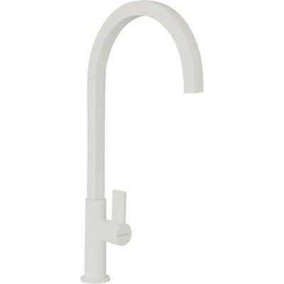 Schock Miscelatore Cucina NEW AQUAARCO T, Rubinetto Canna Alta Curvata Quadrata, Saving Apertura 90°, Rotazione Canna 360°, Ottone smaltato New Aluminia, Abbinabile ai lavelli, Made In Italy. Schock Miscelatore Cucina NEW AQUAARCO T, Rubinetto Canna Alta Curvata Quadrata, Saving Apertura 90°, Rotazione Canna 360°, Ottone smaltato New Aluminia, Abbinabile ai lavelli, Made In Italy.