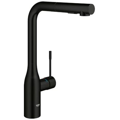 Grohe Essence Rubinetto Cucina Estraibile (Bocca L Alta, Doppio Spray, Rotazione 360°, Cartuccia Ceramica 28 mm), Nero Opaco Grohe Essence Rubinetto Cucina Estraibile (Bocca L Alta, Doppio Spray, Rotazione 360°, Cartuccia Ceramica 28 mm), Nero Opaco