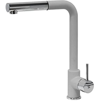 PLADOS Miscelatore cucina monocomando VEMIXEXTL con canna a 90° e doccia estraibile Alluminio PLADOS Miscelatore cucina monocomando VEMIXEXTL con canna a 90° e doccia estraibile Alluminio