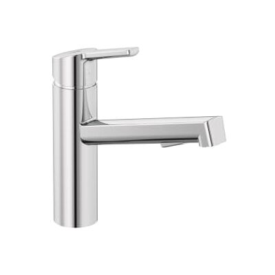Kludi M3 Rubinetto da cucina estraibile con doccetta, orientabile a 360°, rubinetto da cucina con 2 tipi di getto, miscelatore da cucina con altezza erogatore di 17 cm, cromato Kludi M3 Rubinetto da cucina estraibile con doccetta, orientabile a 360°, rubinetto da cucina con 2 tipi di getto, miscelatore da cucina con altezza erogatore di 17 cm, cromato