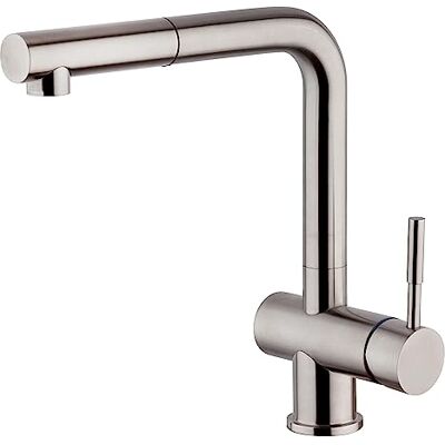 Paini – Rubinetto Miscelatore Monocomando Cucina, INOX, Lavello doccia estraibile, Design moderno, interamente prodotto e lavorato in Italia Paini – Rubinetto Miscelatore Monocomando Cucina, INOX, Lavello doccia estraibile, Design moderno, interamente prodotto e lavorato in Italia