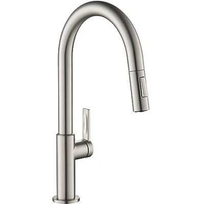 Kraus Oletto Miscelatore monocomando per cucina estraibile in acciaio inox senza punti Kraus Oletto Miscelatore monocomando per cucina estraibile in acciaio inox senza punti