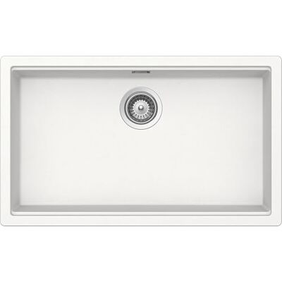 Schock Lavello Cucina 'LAHTIi N100XLU Bianco Assoluto, 738x438, interno vasca 700X400, Lavello 1 Vasca Cristalite, Abbinabile con Miscelatori, Piani Cottura e Forni, Bordo Funzionale per Accessori Schock Lavello Cucina 'LAHTIi N100XLU Bianco Assoluto, 738x438, interno vasca 700X400, Lavello 1 Vasca Cristalite, Abbinabile con Miscelatori, Piani Cottura e Forni, Bordo Funzionale per Accessori