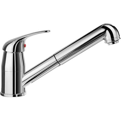Blanco DARAS – Miscelatore da cucina in versione base, compatta e dal design classico – Rubinetto ad alta pressione con doccetta alta e lunga – Grigio – 518793 Blanco DARAS – Miscelatore da cucina in versione base, compatta e dal design classico – Rubinetto ad alta pressione con doccetta alta e lunga – Grigio – 518793