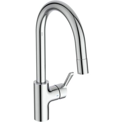 Ideal Standard Ceralife Rubinetto da cucina, rincorsa alta – Cromo Doccetta a mano monofunzione, girevole a 360°, sistema di installazione rapida EasyFix+ Ideal Standard Ceralife Rubinetto da cucina, rincorsa alta – Cromo Doccetta a mano monofunzione, girevole a 360°, sistema di installazione rapida EasyFix+