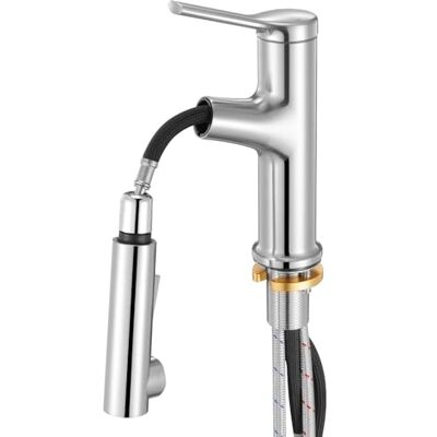 VEVOR Rubinetto Monocomando per Lavello da Cucina, Rubinetto Miscelatore con Beccuccio Estraibile per Lavello da Cucina, Miscelatore per Acqua 1 o 3 Fori per Bagno in Acciaio Inox, Bar VEVOR Rubinetto Monocomando per Lavello da Cucina, Rubinetto Miscelatore con Beccuccio Estraibile per Lavello da Cucina, Miscelatore per Acqua 1 o 3 Fori per Bagno in Acciaio Inox, Bar