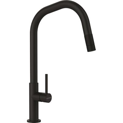 Schock Miscelatore Cucina TALINOS Con Doccia Estraibile, Rubinetto Canna Alta, Saving Apertura 90°, Acciaio Inox Massiccio 304 Smaltato Nero Opaco, Abbinabile ai lavelli. Schock Miscelatore Cucina TALINOS Con Doccia Estraibile, Rubinetto Canna Alta, Saving Apertura 90°, Acciaio Inox Massiccio 304 Smaltato Nero Opaco, Abbinabile ai lavelli.