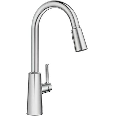 Moen Riley Rubinetto da cucina monocomando estraibile con Power Clean e Reflex, cromato Moen Riley Rubinetto da cucina monocomando estraibile con Power Clean e Reflex, cromato