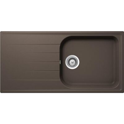 Schock Lavello Cucina Lithos D100L 1 Vasca Large con Gocciolatoio, Vasca Reversibile, Materiale Cristalite®, Mocha, 1000x500mm Schock Lavello Cucina Lithos D100L 1 Vasca Large con Gocciolatoio, Vasca Reversibile, Materiale Cristalite®, Mocha, 1000x500mm