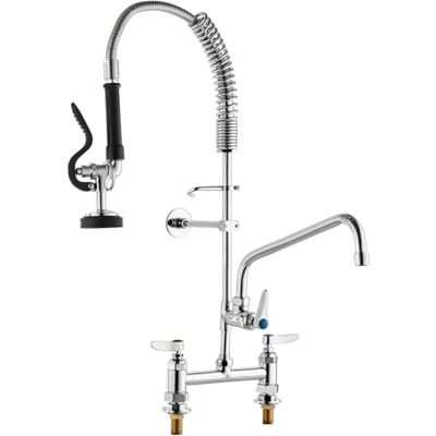 VEVOR Rubinetto Commerciale con Spruzzatore Pre-risciacquo, Altezza 660 mm Centro 203 mm Beccuccio Girevole 305 mm Montaggio su Piano, Dispositivo in Ottone con Getto Estraibile, per Lavello da Cucina VEVOR Rubinetto Commerciale con Spruzzatore Pre-risciacquo, Altezza 660 mm Centro 203 mm Beccuccio Girevole 305 mm Montaggio su Piano, Dispositivo in Ottone con Getto Estraibile, per Lavello da Cucina