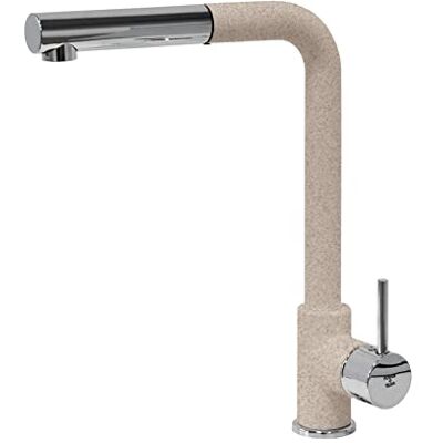 PLADOS Miscelatore cucina monocomando VEMIXEXTL con canna a 90° e doccia estraibile Avena PLADOS Miscelatore cucina monocomando VEMIXEXTL con canna a 90° e doccia estraibile Avena