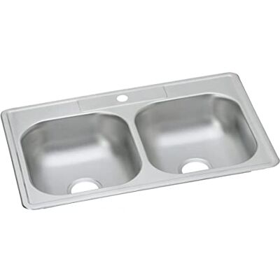 Elkay Dayton Equal Lavello da incasso a doppia vasca, in acciaio INOX, Elkay Dayton Equal Lavello da incasso a doppia vasca, in acciaio INOX,
