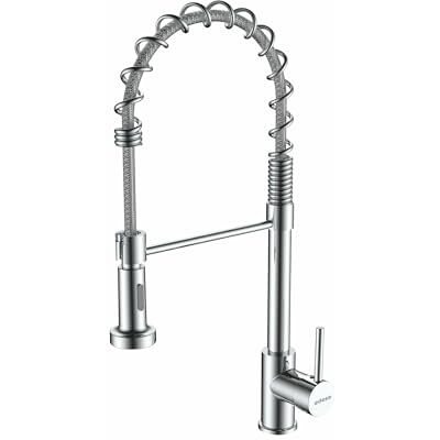 Edesa YOSEMITE Rubinetto da cucina cromato monocomando beccuccio alto girevole a 360° in acciaio inox pesanca aeratore funzione doccia anticalcarea cartuccia ceramica riduttore portata 5 l finitura Edesa YOSEMITE Rubinetto da cucina cromato monocomando beccuccio alto girevole a 360° in acciaio inox pesanca aeratore funzione doccia anticalcarea cartuccia ceramica riduttore portata 5 l finitura