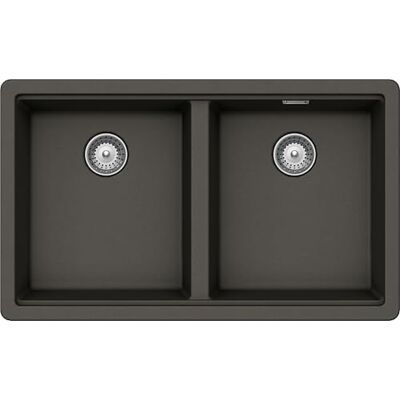 Schock Lavello Cucina 'BROOKLYN N200U ASPHALT,732x438, Interno Vasche 694X400, Lavello 2 Vasca Cristalite, Abbinabile con Miscelatori, Piani Cottura e Forni, Bordo Funzionale per Accessori Schock Lavello Cucina 'BROOKLYN N200U ASPHALT,732x438, Interno Vasche 694X400, Lavello 2 Vasca Cristalite, Abbinabile con Miscelatori, Piani Cottura e Forni, Bordo Funzionale per Accessori