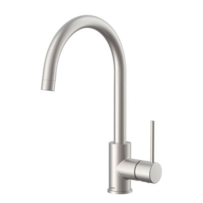 Lenz Rubinetto da cucina LIO in acciaio inox con funzione risparmio idrico a 2 livelli erogatore alto e orientabile a 360° superficie anti-impronte altezza 36 cm Lenz Rubinetto da cucina LIO in acciaio inox con funzione risparmio idrico a 2 livelli erogatore alto e orientabile a 360° superficie anti-impronte altezza 36 cm