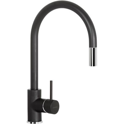 Schock Miscelatore Aquastar Monocomando con Doccetta Estraibile, Colore Nero Puro, h394,5 Schock Miscelatore Aquastar Monocomando con Doccetta Estraibile, Colore Nero Puro, h394,5