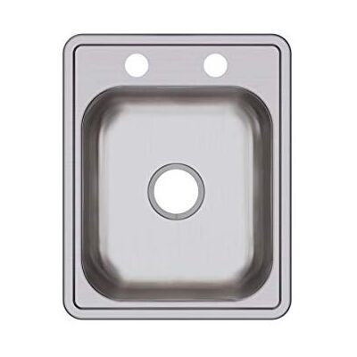 Elkay Dayton Lavello a barra singola in acciaio inox con montaggio superiore, satinato Elkay Dayton Lavello a barra singola in acciaio inox con montaggio superiore, satinato