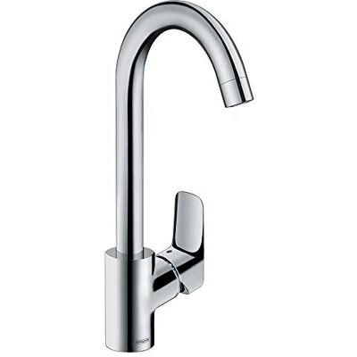Hansgrohe Logis M31 Rubinetto da cucina (1 getto), Miscelatore cucina con altezza bocca 260 mm, Rubinetto monocomando con bocca girevole, cromo, Hansgrohe Logis M31 Rubinetto da cucina (1 getto), Miscelatore cucina con altezza bocca 260 mm, Rubinetto monocomando con bocca girevole, cromo,