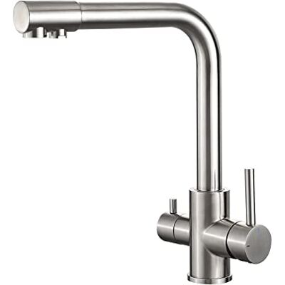 Rubinetto Cucina IBERGRIF M22109A - Filtro 3 Vie, Girevole, Doppio Manico Rubinetto Cucina IBERGRIF M22109A - Filtro 3 Vie, Girevole, Doppio Manico