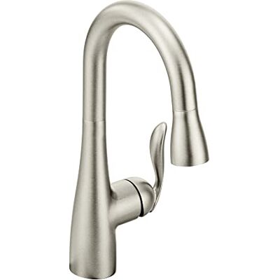 Moen Arbor One-Handle High-Arc Pull Down Rubinetto a barra a montaggio singolo, Spot Resist inossidabile Moen Arbor One-Handle High-Arc Pull Down Rubinetto a barra a montaggio singolo, Spot Resist inossidabile